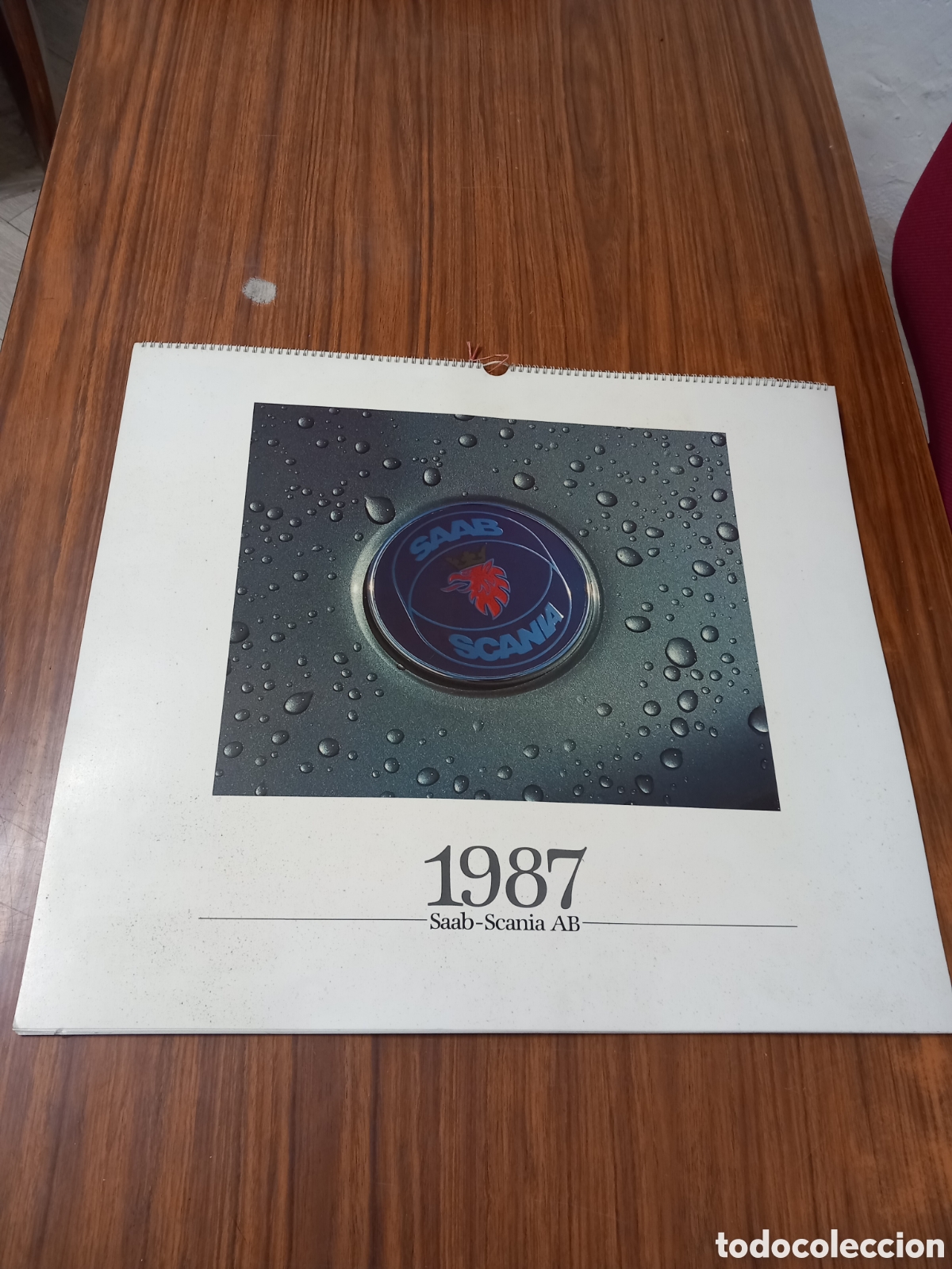 Coleccionismo Calendarios: ANTIGUO CALENDARIO DE PARED COCHES SAAB SCANIA AB A&Ntilde;O 1987 COMPLETO Y ORIGINAL