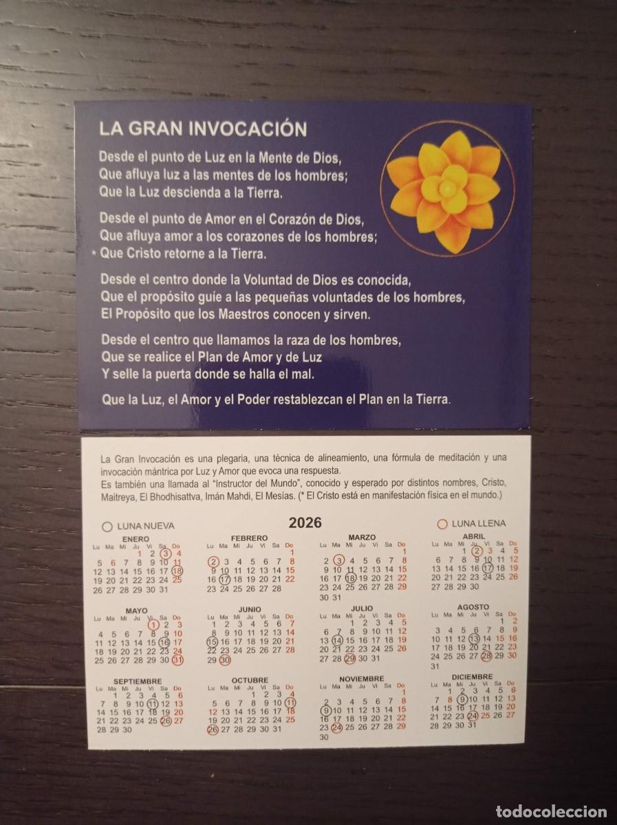 Collectables Calendars: CALENDARIO PUBLICITARIO. LA GRAN INVOCACI&Oacute;N. A&Ntilde;O 2026