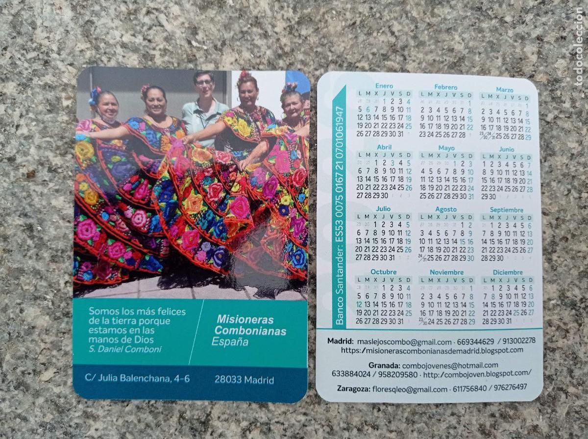 Collectables Calendars: CALENDARIO PUBLICITARIO. MISIONERAS COMBONIANAS. MODELO 2. A&Ntilde;O 2026