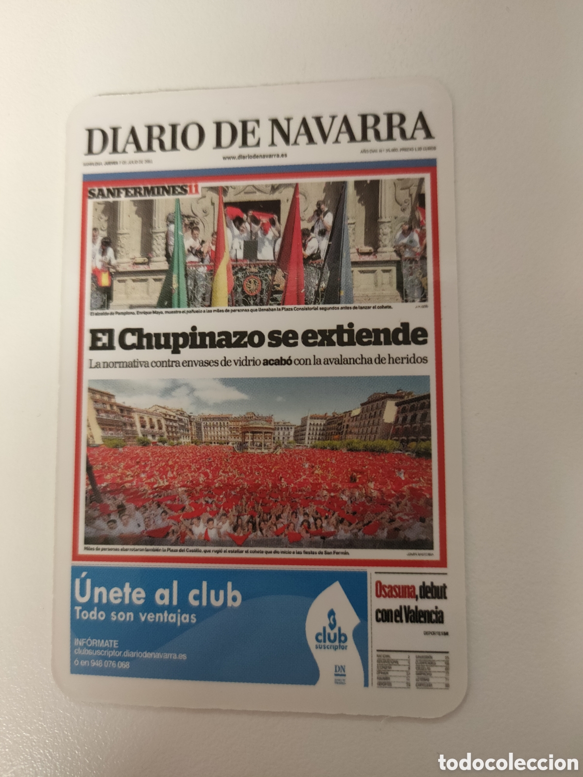Coleccionismo Calendarios: Calendario bolsillo -DIARIO DE NAVARRA- PERI&Oacute;DICO PRENSA- A&Ntilde;O 2012