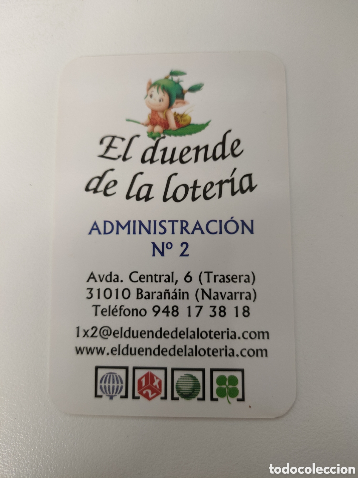 Coleccionismo Calendarios: El Duende de la Loter&iacute;a 2012. Admin. N&ordm;2 Bara&ntilde;&aacute;in (Navarra)