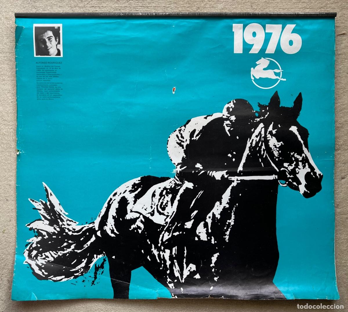 Coleccionismo Calendarios: Calendario Pegaso - E.N.A.S.A. - A&ntilde;o 1976 - Concesionario Vidal de la Pe&ntilde;a (Santander) - Ecuestre