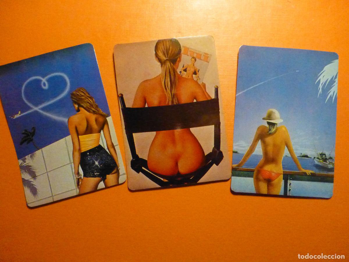 Coleccionismo Calendarios: 3 Calendarios Er&oacute;ticos Chicas, Se&ntilde;oras y Se&ntilde;oritas - Portugueses, Portugal A&ntilde;o 1987, Con Publicidad