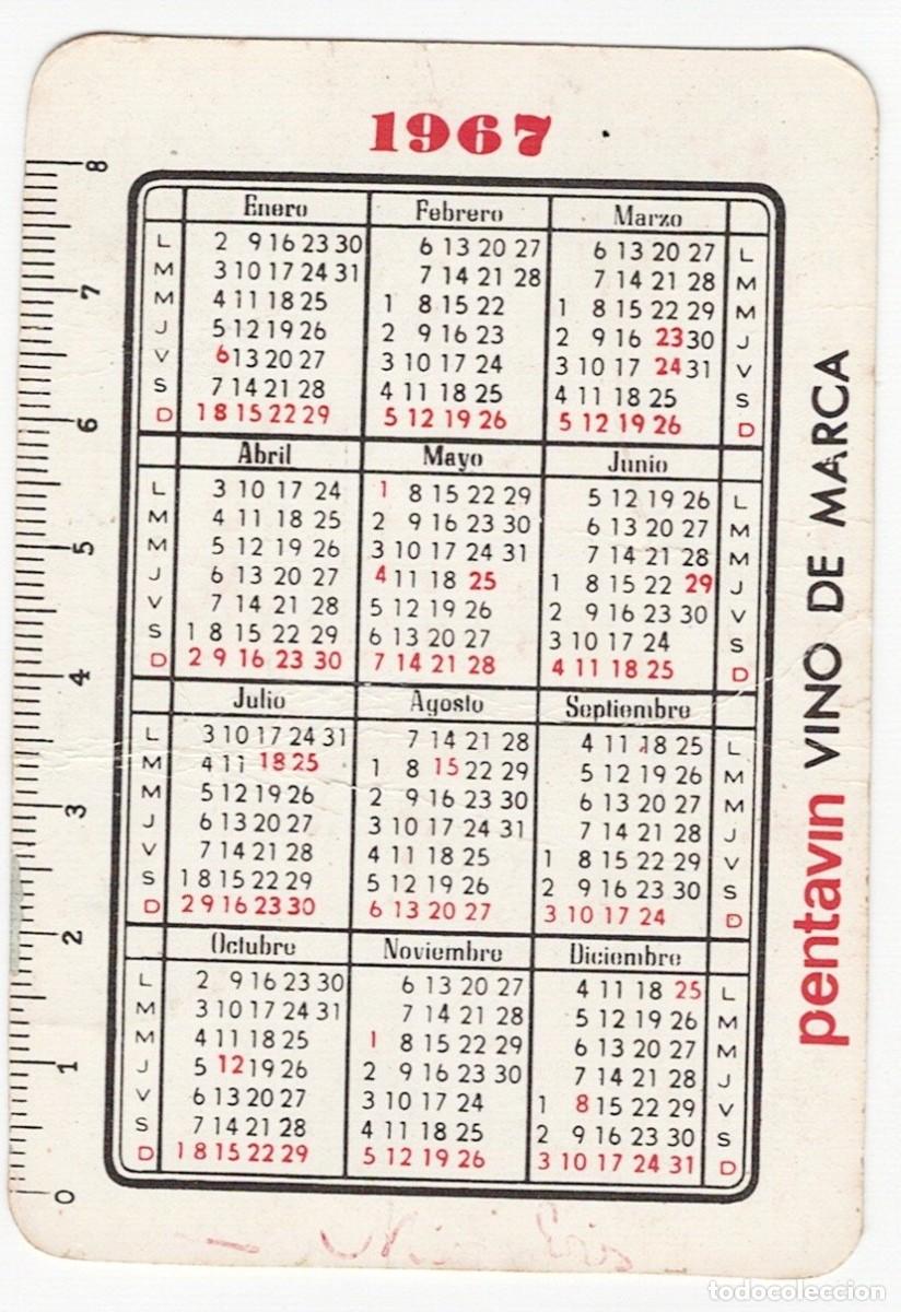 Coleccionismo calendarios: CALENDARIO 1967 PENTAVIN - Foto 2