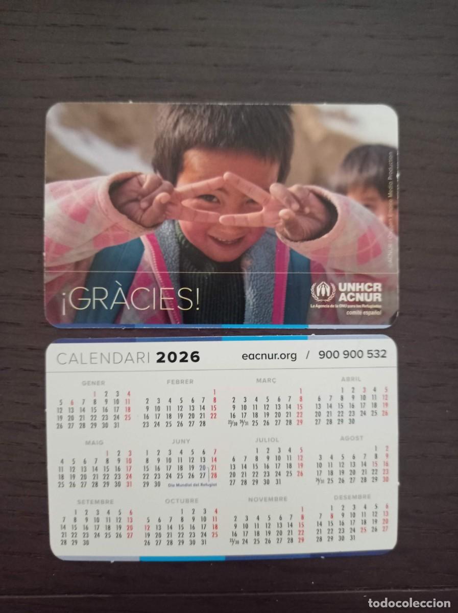 Collezionismo Calendari: CALENDARIO PUBLICITARIO. ACNUR. EN CATAL&Aacute;N. A&Ntilde;O 2026