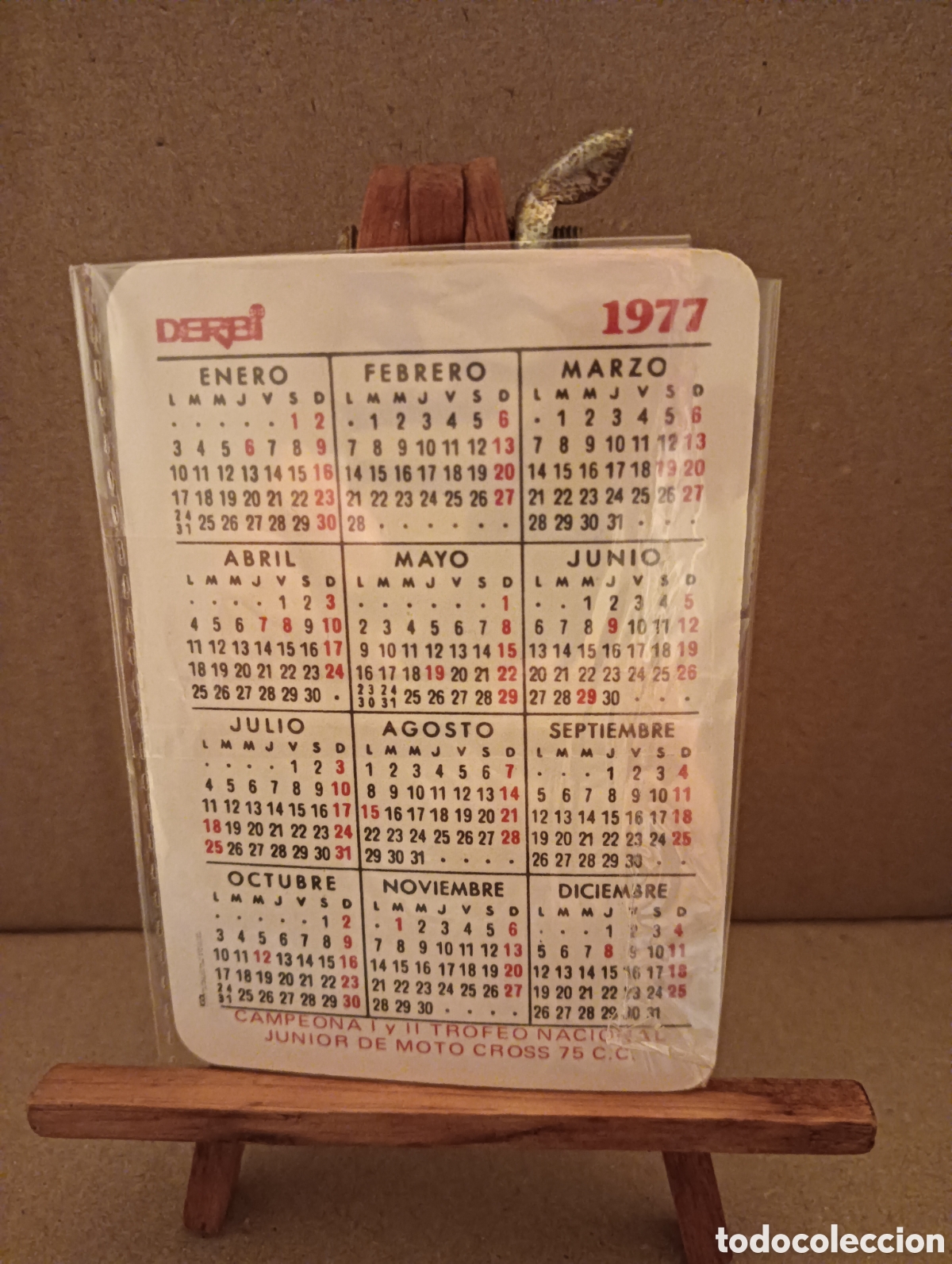 Coleccionismo calendarios: Calendario Derbi 1977 - Foto 2