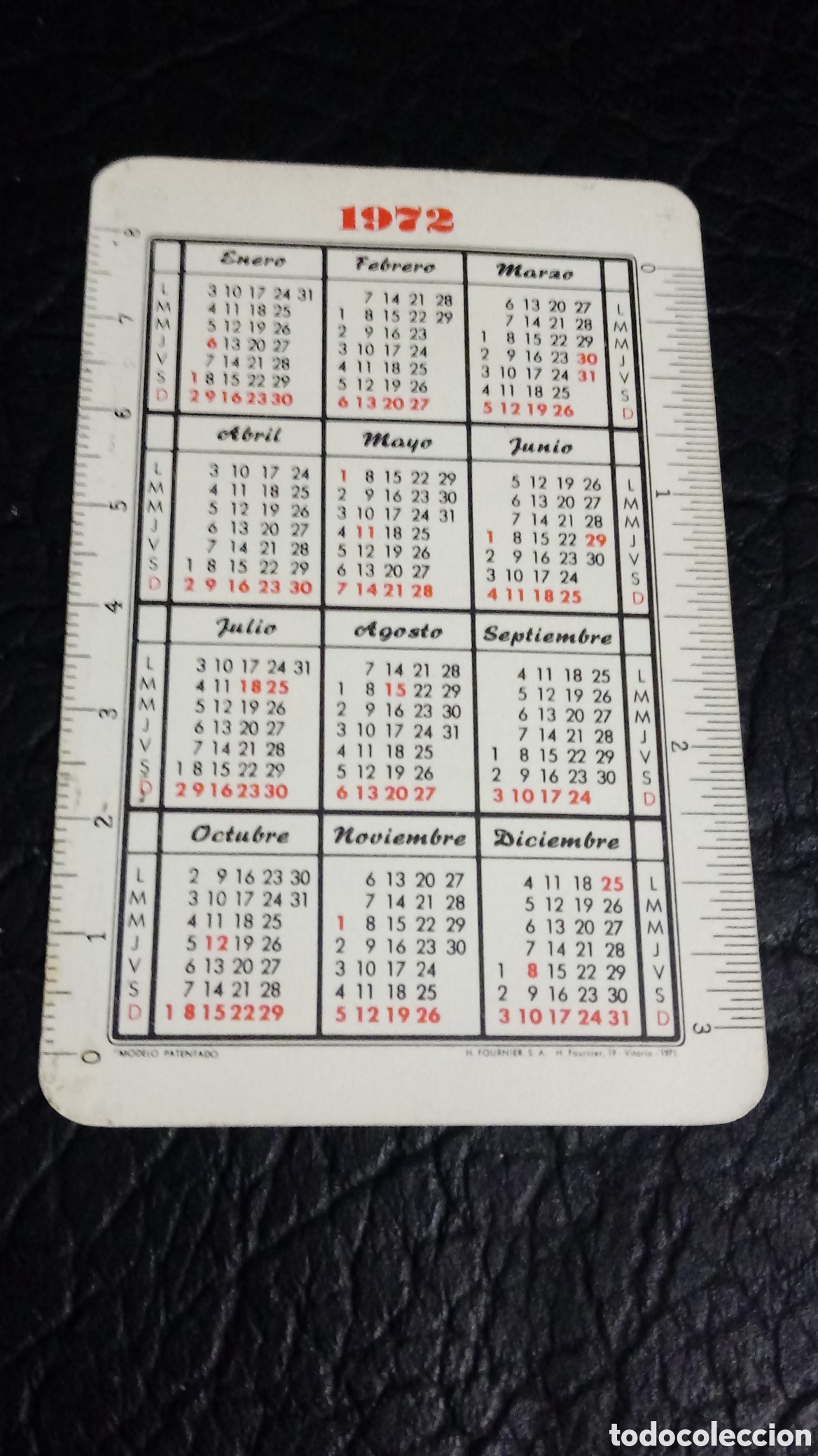 Coleccionismo calendarios: Calendario fourner rumbo 1972 - Foto 2