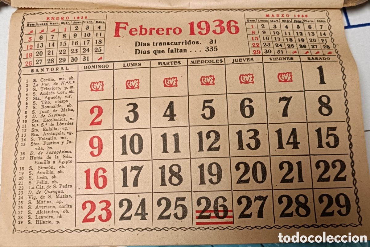 Coleccionismo calendarios: Calendario lamina en relieve - Foto 4