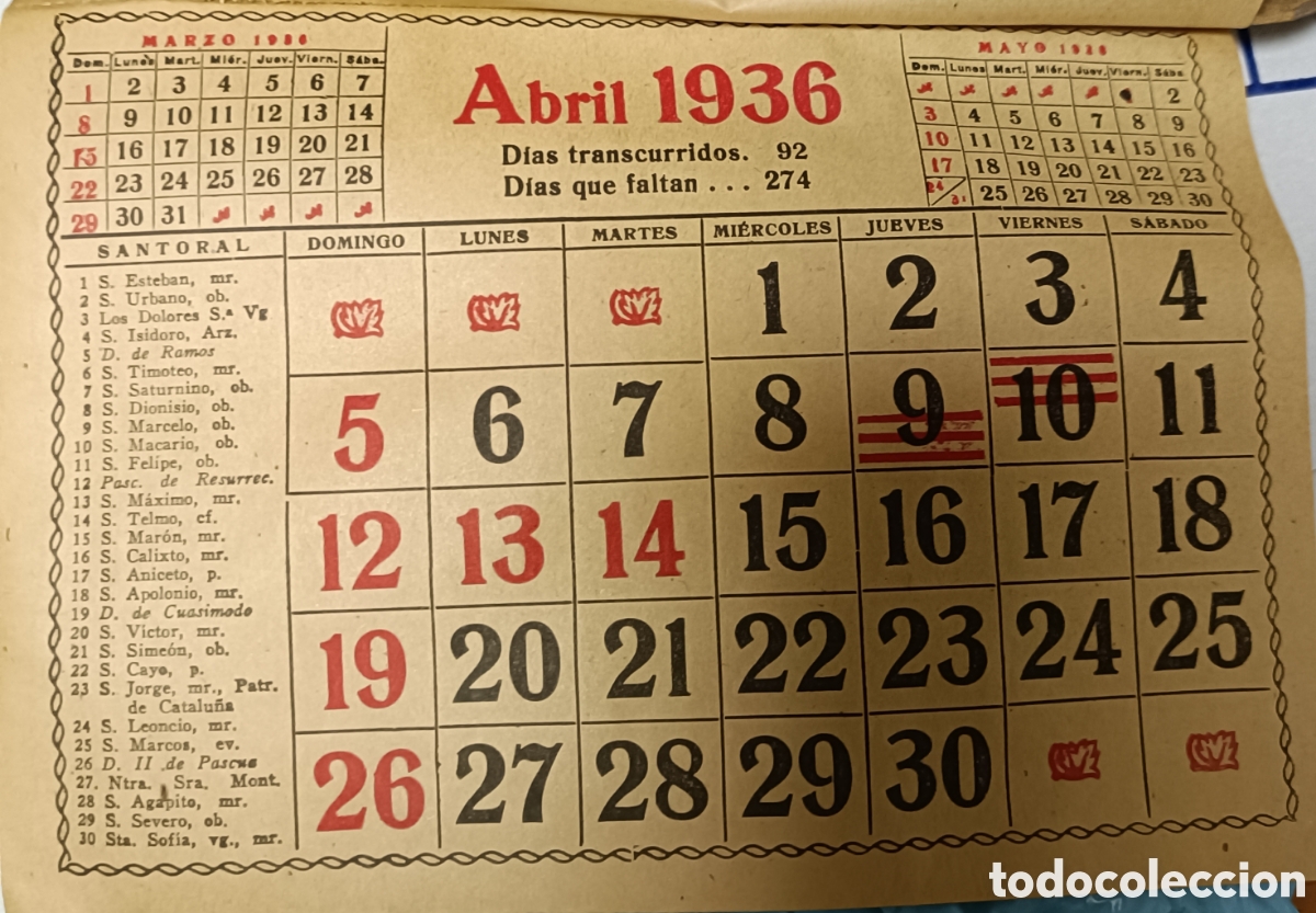Coleccionismo calendarios: Calendario lamina en relieve - Foto 6