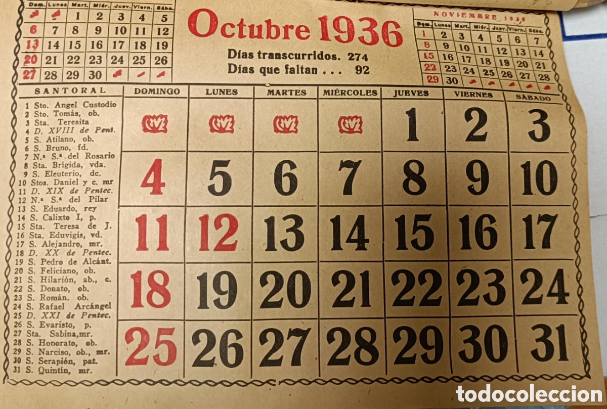 Coleccionismo calendarios: Calendario lamina en relieve - Foto 12