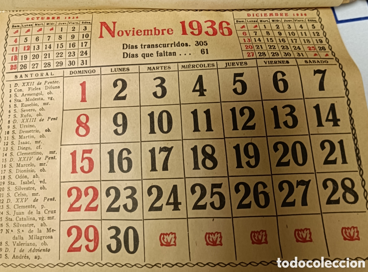 Coleccionismo calendarios: Calendario lamina en relieve - Foto 13
