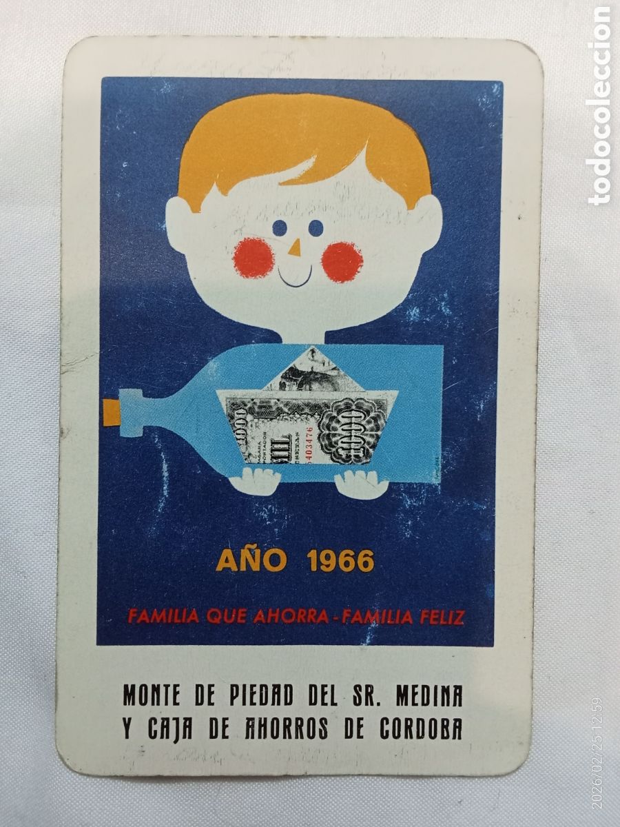 Collectables Calendars: Calendario de bolsillo Fournier 1966