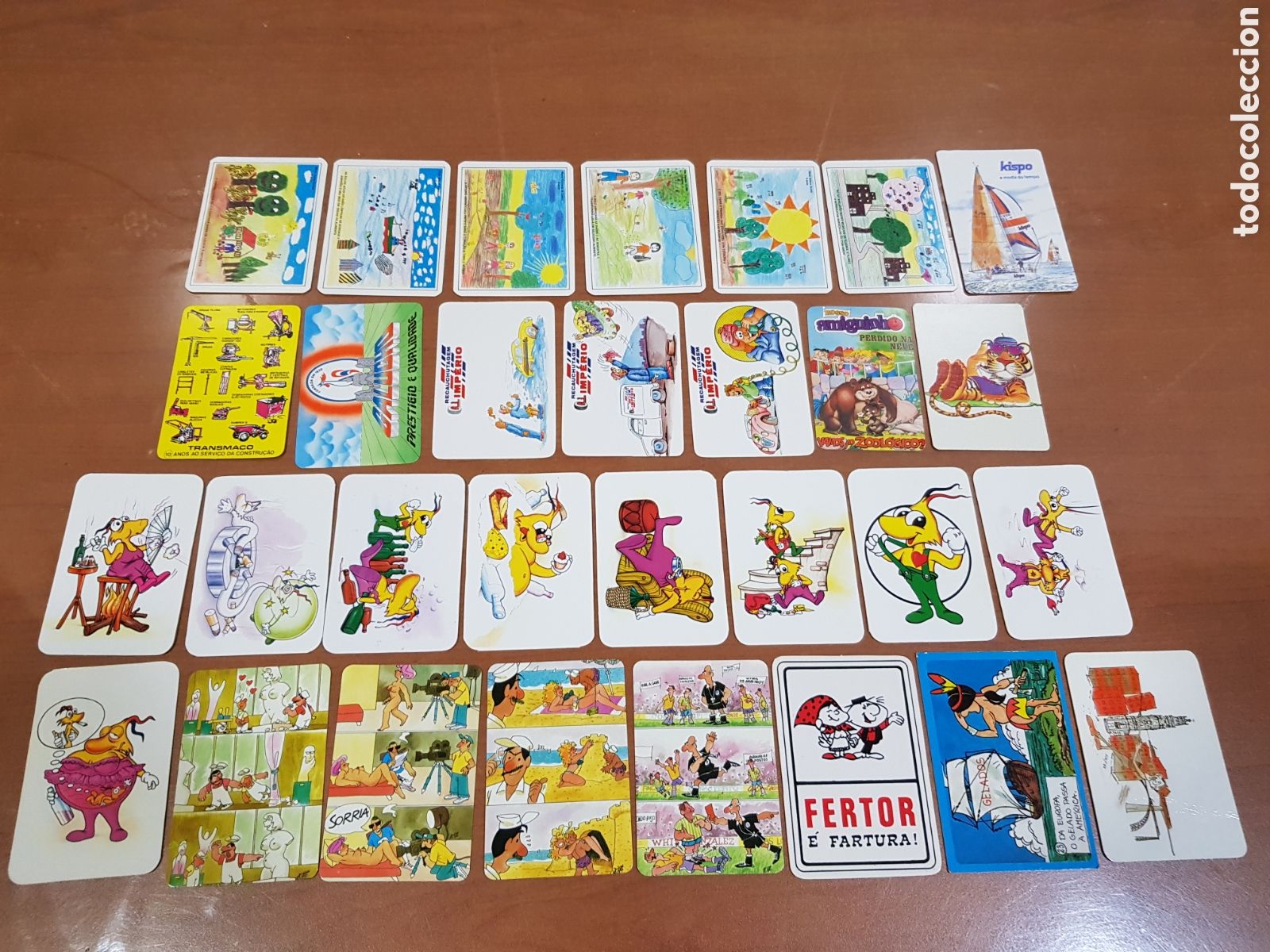 Coleccionismo Calendarios: (EN PORTUGU&Eacute;S) CALENDARIOS DE BOLSILLO A&Ntilde;OS 80 - 90 CARICATURAS, DIBUJOS...