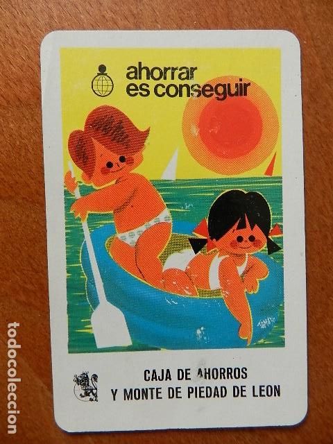 Collectables Calendars: Calendario bolsillo CAJA AHORROS MONTE PIEDAD LE&Oacute;N Ahorrar conseguir 1982 FOURNIER