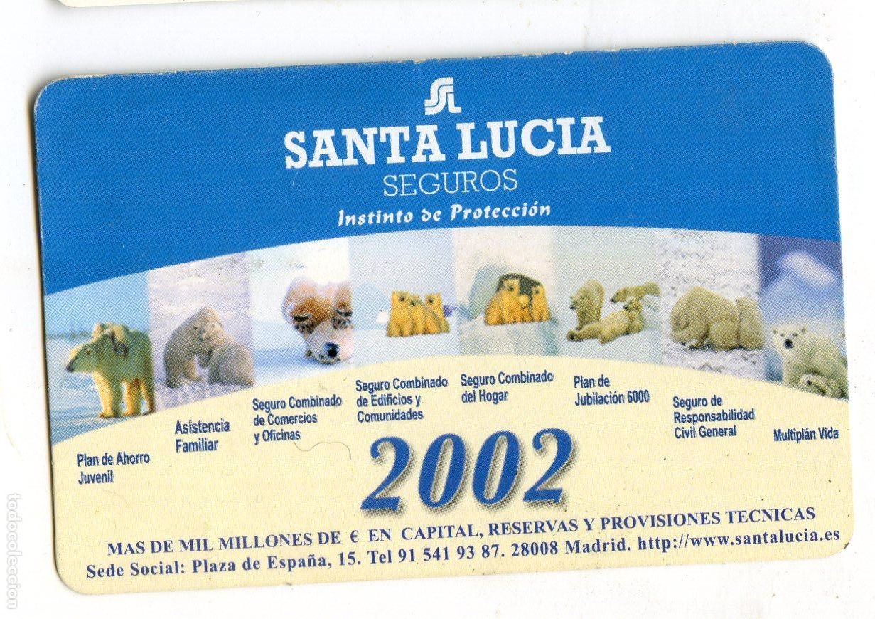 Coleccionismo Calendarios: Calendario Santa Luc&iacute;a Seguros 2002