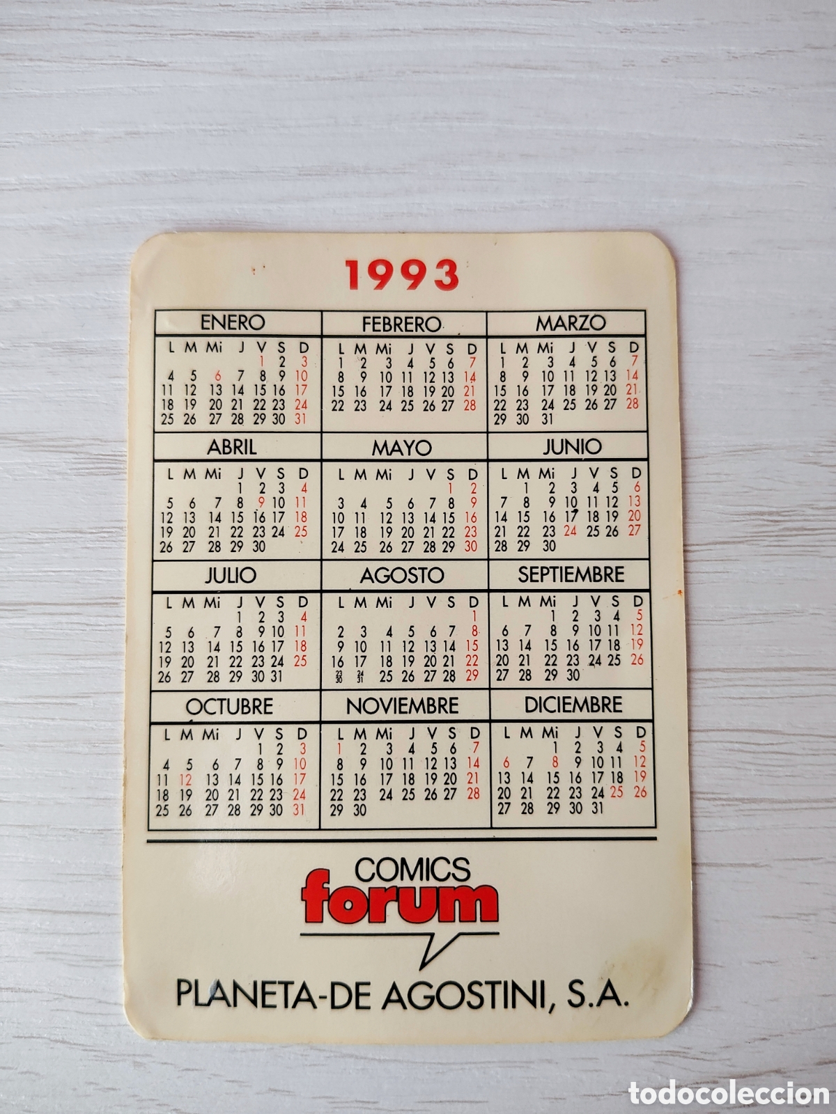 Coleccionismo calendarios: Calendario Marvel 1993 - Foto 2