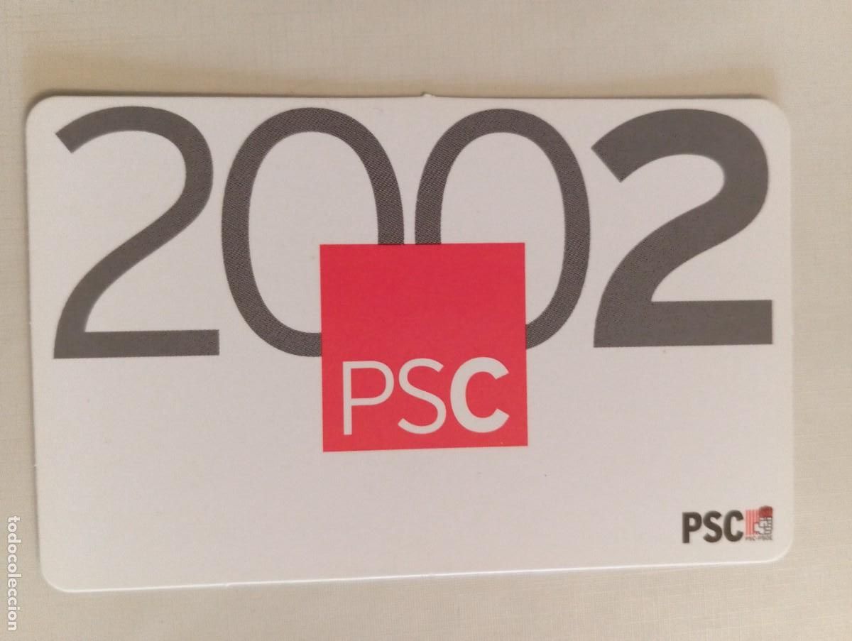 Coleccionismo Calendarios: 1 CALENDARIO DE ** PSC ** A&Ntilde;O 2002