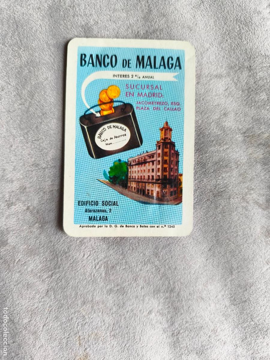 Coleccionismo Calendarios: CALENDARIO FOURNIER 1967 BANCO DE MALAGA