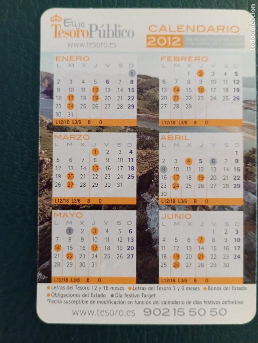 Coleccionismo Calendarios: 1 CALENDARIO DE ** TESORO PUBLICO ** A&Ntilde;O 2012
