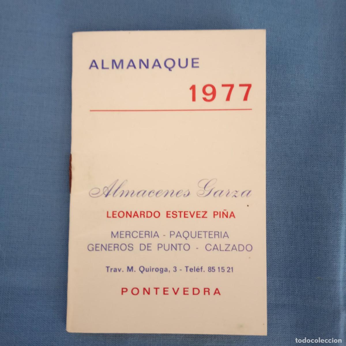 Coleccionismo calendarios: Almanaque 1977 Almacenes Garza - Foto 1