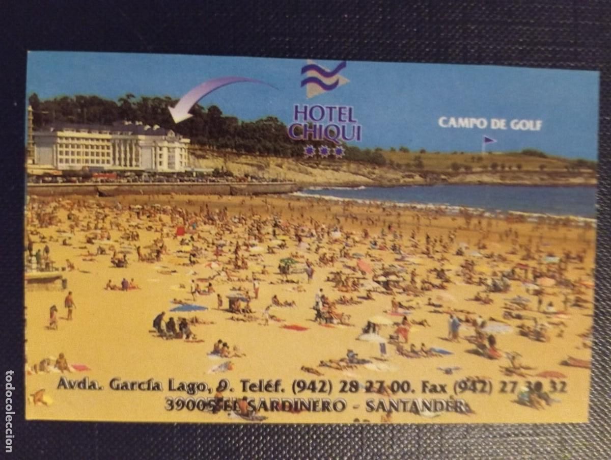 Coleccionismo Calendarios: 1 CALENDARIO DE ** HOTEL CHIQUI .SARDINERO SANTANDER **. A&Ntilde;O 2001