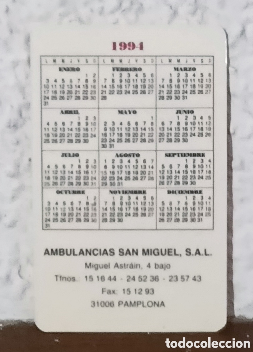 Coleccionismo calendarios: CALENDARIO DE BOLSILLO A&Ntilde;O 1994 - Foto 2