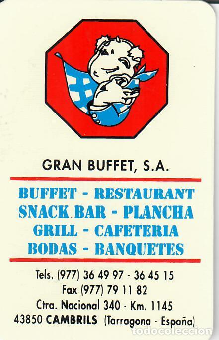 Coleccionismo Calendarios: CALENDARIO DE PUBLICIDAD - A&Ntilde;O 1993 - GRAN BUFFET CAMBRILS