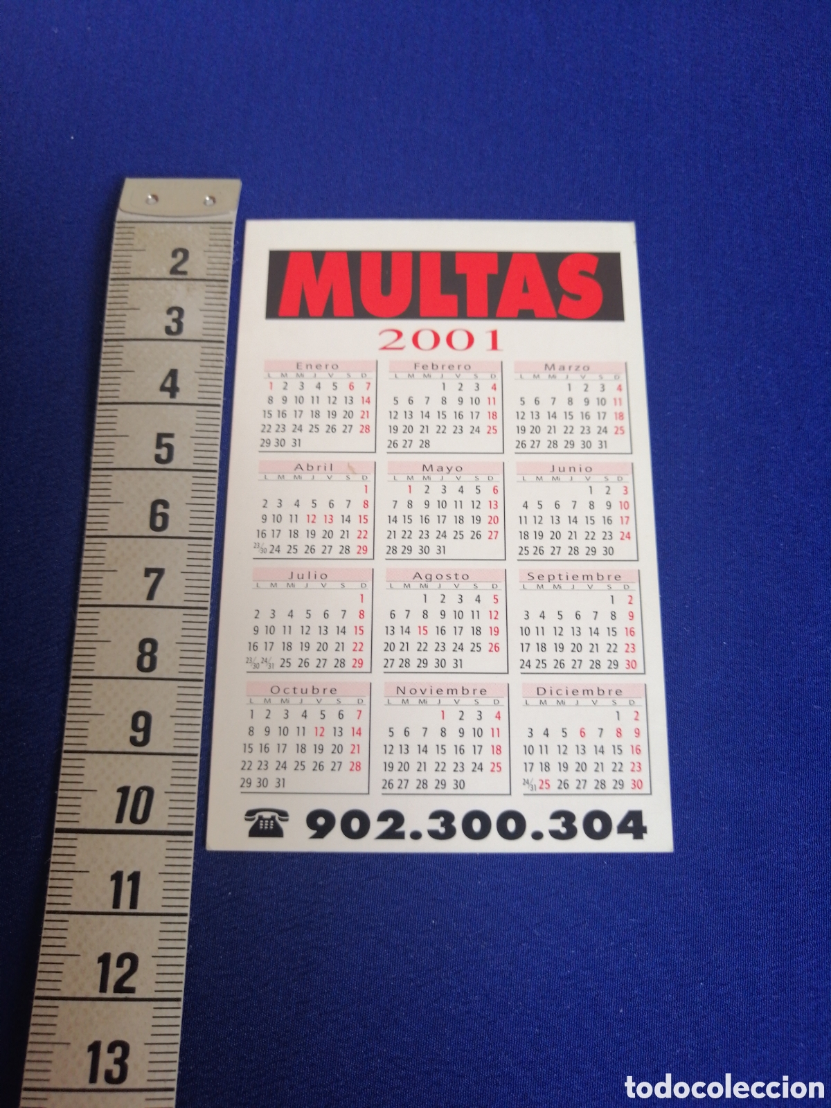 Coleccionismo calendarios: MULTAS 2001 CALENDARIO - Foto 2