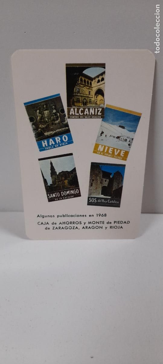 Coleccionismo Calendarios: CALENDARIO DE BOLSILLO CAJA DE AHORROS Y MONTE DE PIEDAD DE ZARAGOZA ARAGON Y RIOJA . A&Ntilde;O 1969
