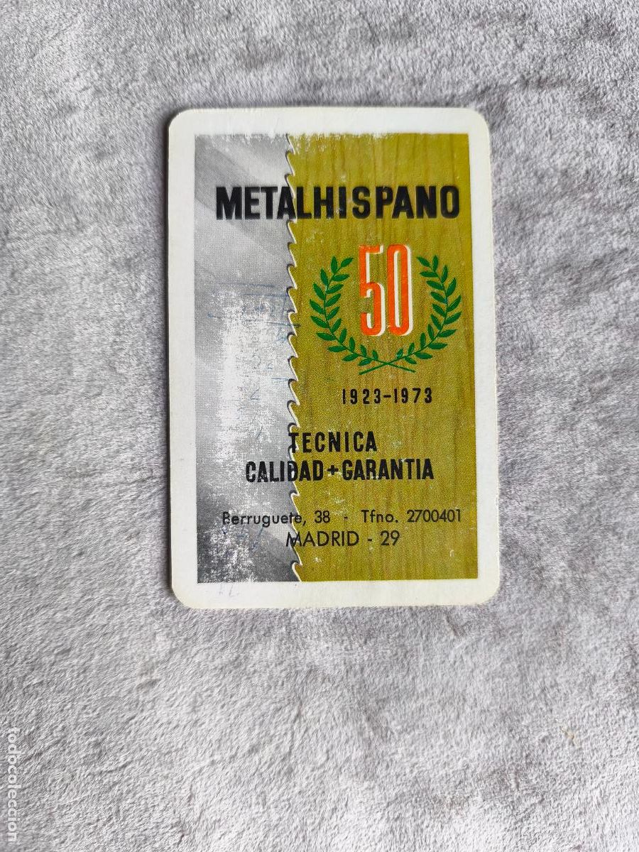 Coleccionismo Calendarios: CALENDARIO FOURNIER 1973 METALHISPANO