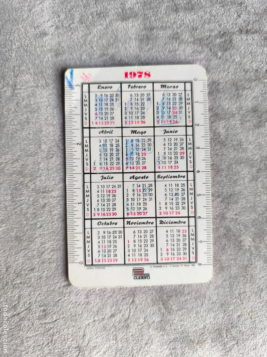 Coleccionismo Calendarios: CALENDARIO FOURNIER 1977 1978 ESCUDERO