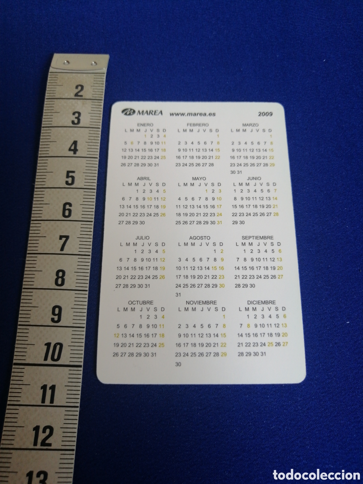 Coleccionismo calendarios: MAREA RELOJ A&Ntilde;O 2009 CALENDARIO - Foto 2