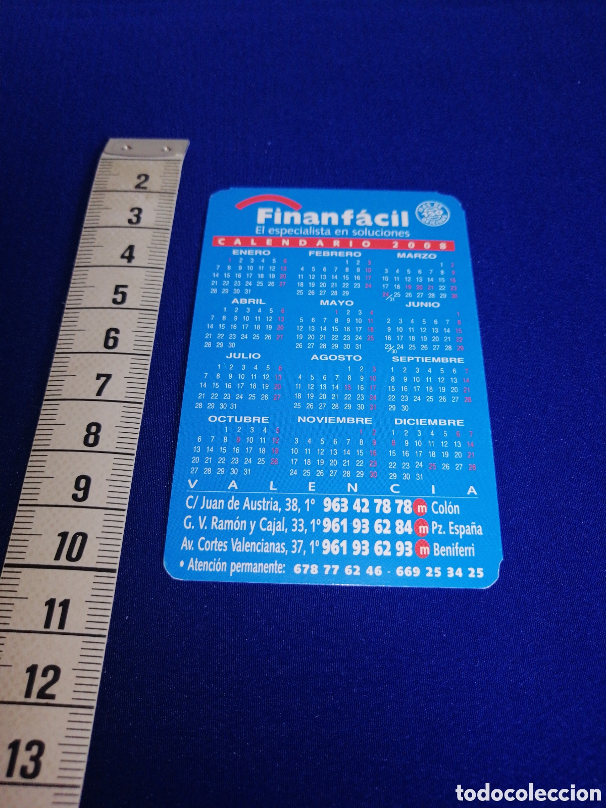 Coleccionismo calendarios: FINANFACIL A&Ntilde;O 2008 CALENDARIO - Foto 2