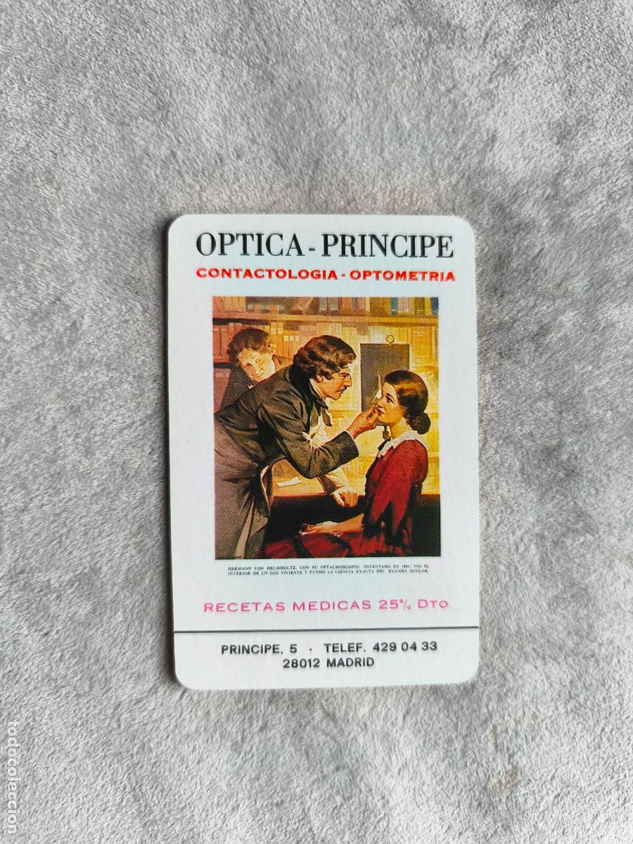 Coleccionismo Calendarios: CALENDARIO FOURNIER 1990 OPTICA PRINCIPE