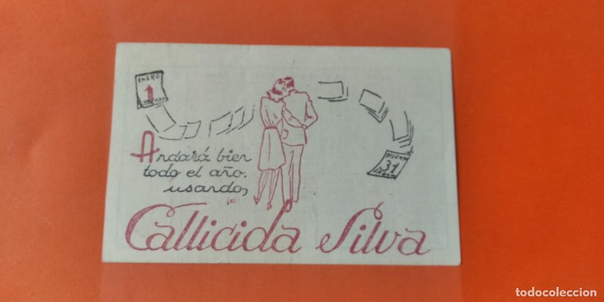 Coleccionismo Calendarios: A&ntilde;o 1949. Callicida Silva. Antiguo calendario de bolsillo publicitario
