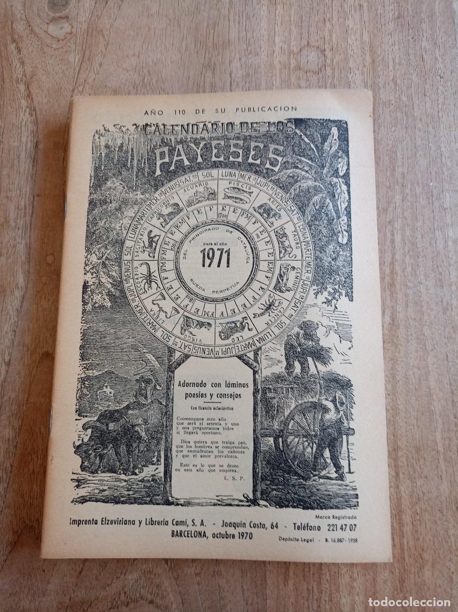 Coleccionismo Calendarios: CALENDARIO DE LOS PAYESES 1971