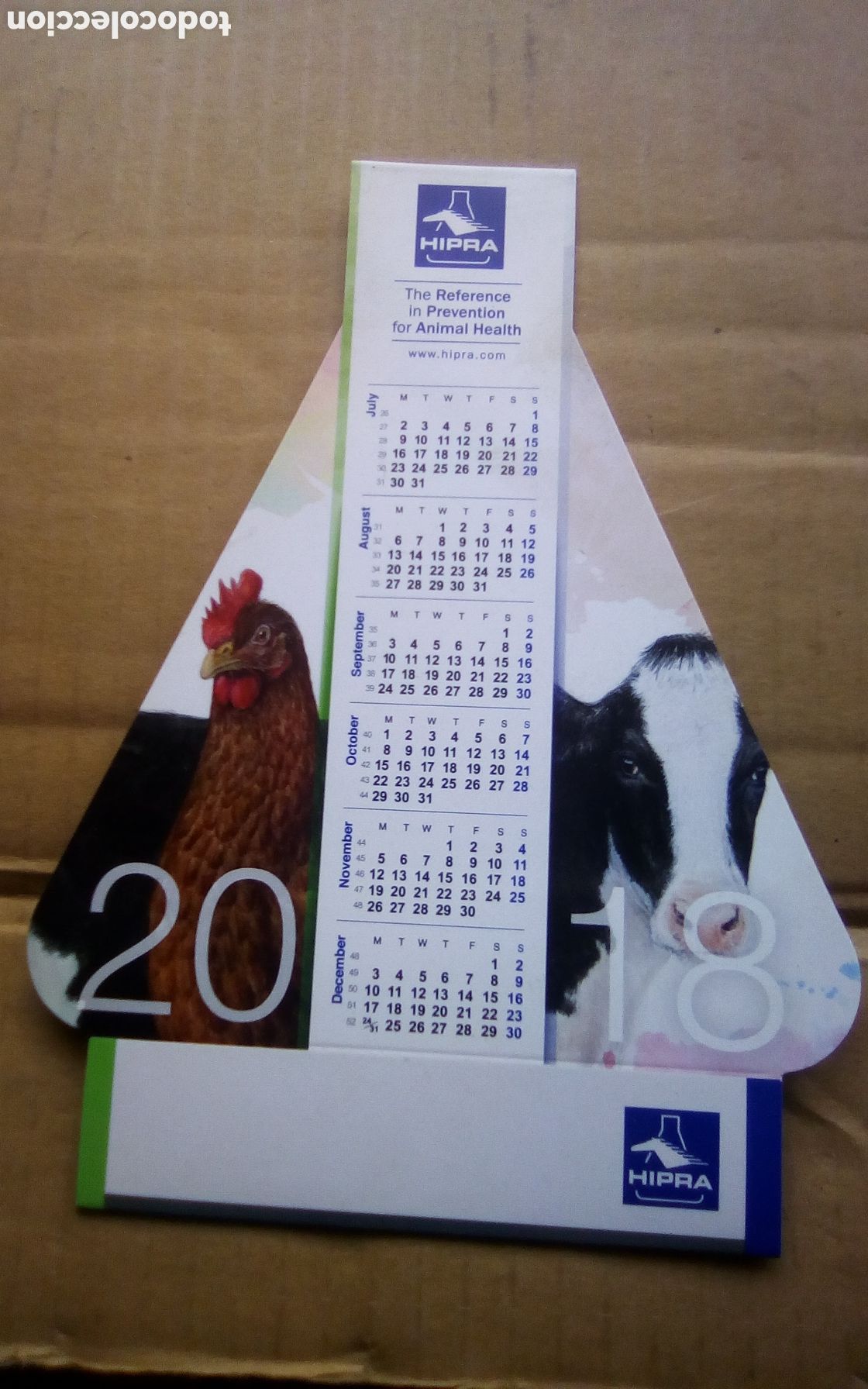 Coleccionismo Calendarios: Hipra. Calendario promocional publicitario de sobremesa. A&ntilde;o 2018. Sin usar.