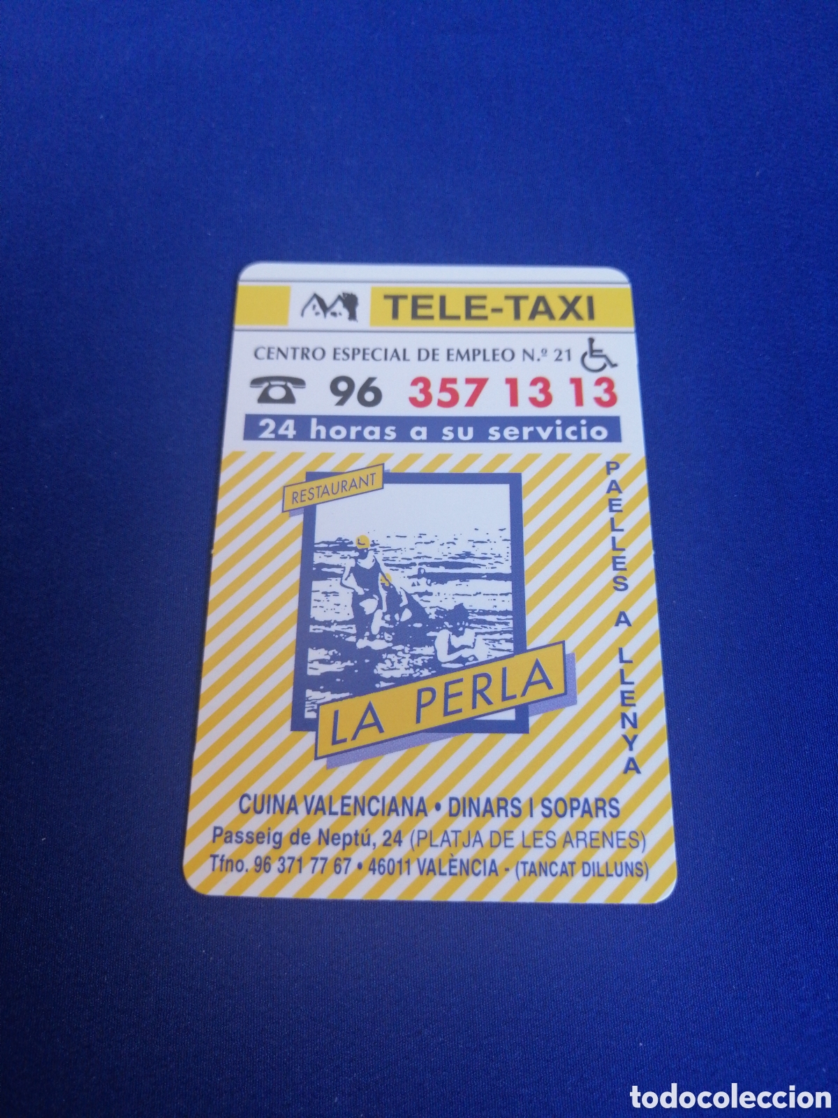 Coleccionismo Calendarios: TELE - TAXI RESTAURANT LA PERLA (VALENCIA) A&Ntilde;O 1999 CALENDARIO