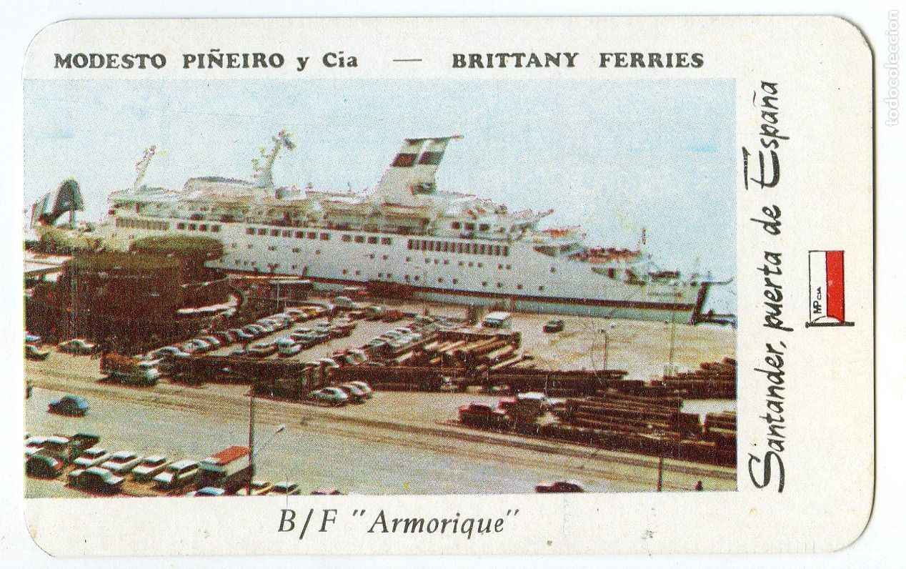 Coleccionismo Calendarios: Modesto Pi&ntilde;eiro y Cia, Brittany Ferries, B/F Armorique, Santander calendario tipo Fournier 1979