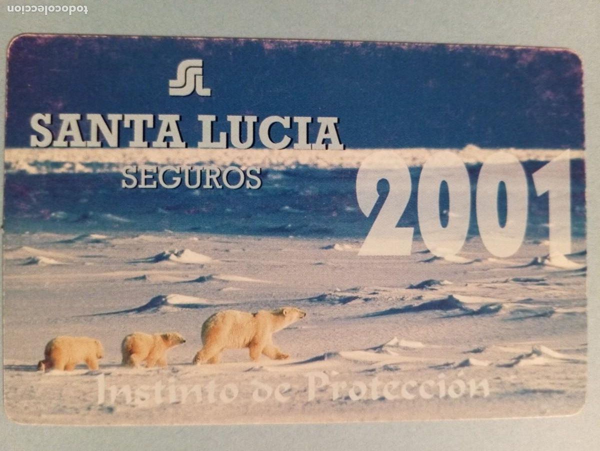 Coleccionismo Calendarios: 1 CALENDARIO DE .** SEGUROS SANTA LUCIA ** A&Ntilde;O 2001