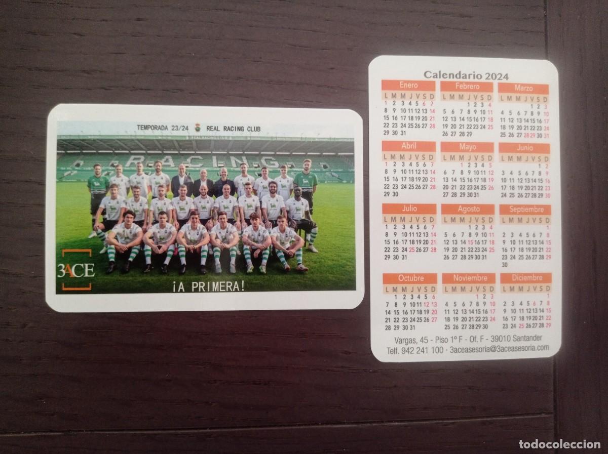 Coleccionismo Calendarios: CALENDARIO PUBLICITARIO. F&Uacute;TBOL. RACING DE SANTANDER. ASESOR&Iacute;A 3ACE. A&Ntilde;O 2024