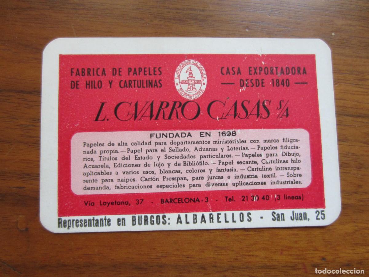 Coleccionismo Calendarios: CALENDARIO NO FOURNIER-L.GUARRO CASAS REPRESENTANTE EN BURGOS-DEL 1961 VER FOTOS