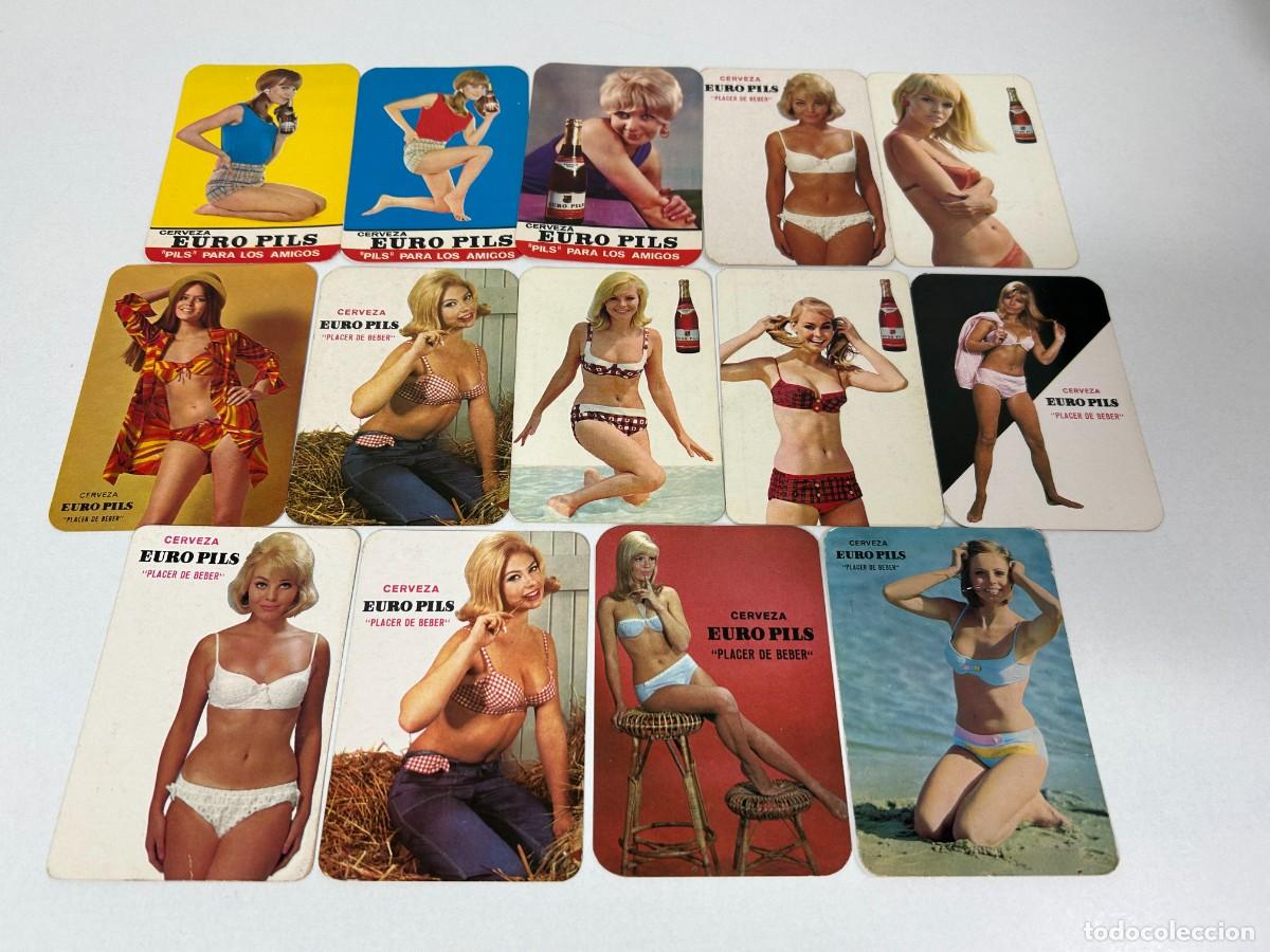 Coleccionismo Calendarios: LOTE 14 CALENDARIOS PUBLICIDAD CERVEZA EURO PILS