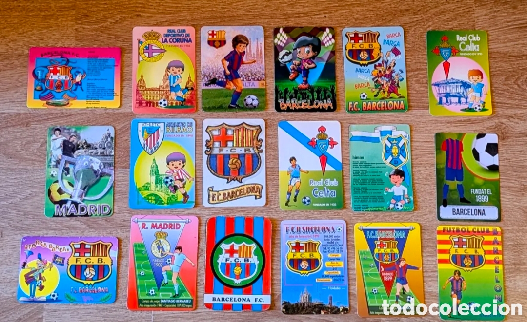 Coleccionismo Calendarios: Lote Calendarios. Futbol Club Barcelona, Real Madrid, Athletico de Bilbao, Real Celta, Deportivo