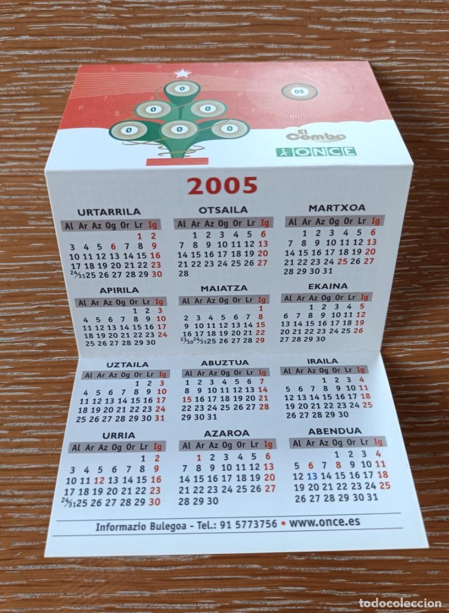 Coleccionismo Calendarios: CALENDARIO BOLSILLO - A&Ntilde;O 2005 2006 - ONCE O.N.C.E. - EN EUSKERA - TR&Iacute;PTICO