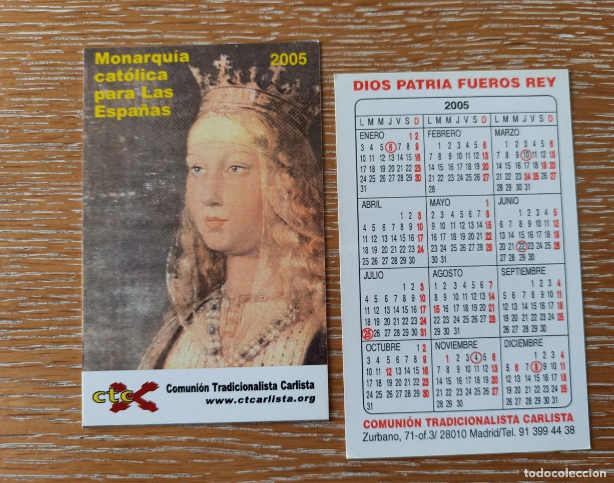 Coleccionismo Calendarios: CALENDARIO BOLSILLO - A&Ntilde;O 2005 - CTC COMUNI&Oacute;N TRADICIONAL CARLISTA