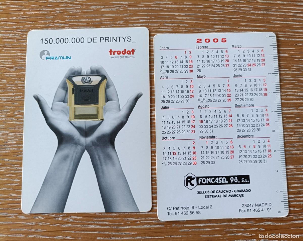 Coleccionismo Calendarios: CALENDARIO BOLSILLO - A&Ntilde;O 2005 - TRODAT - CASTELLANO - SELLOS CAUCHO FONCASEL 98 - MADRID