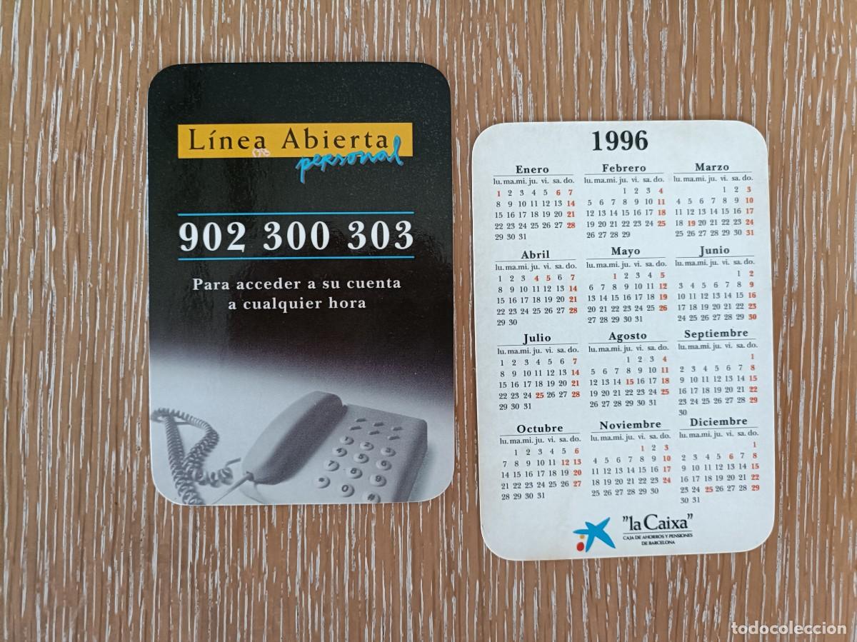Coleccionismo Calendarios: VCK 4415 - CALENDARIO BOLSILLO - A&Ntilde;O 1996 - LA CAIXA CAJA PENSIONES - EN CASTELLANO - BANCO