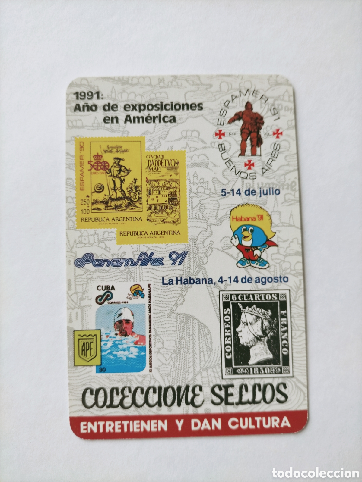 Coleccionismo Calendarios: Calendario fournier 1991 asociaci&oacute;n espa&ntilde;ola de profesionales..