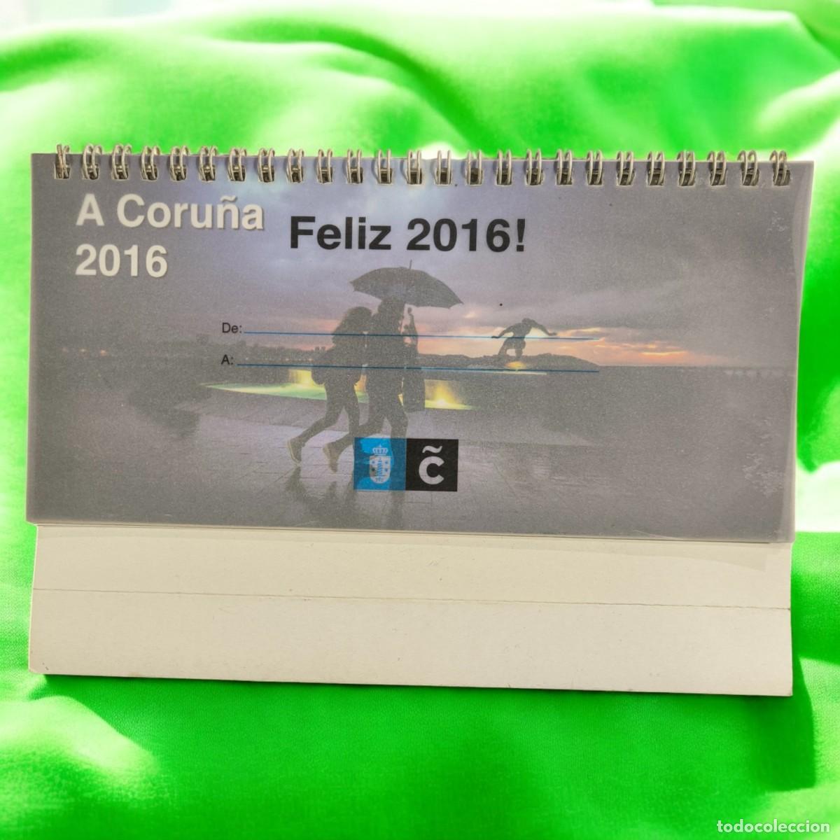 Coleccionismo Calendarios: Calendario De Sobremesa &ldquo;A Coru&ntilde;a 2016&rdquo; &ndash; Fotograf&iacute;as Urbanas Y Paisajes De La Ciudad